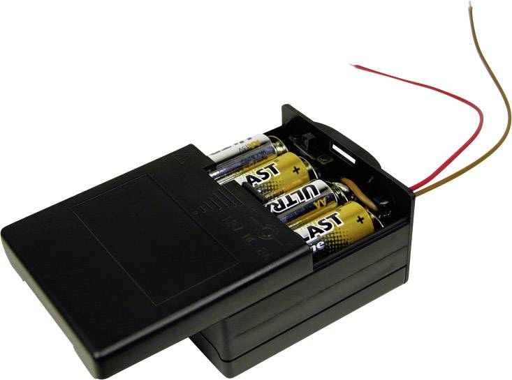 MPD BK-6049 Battery box 8x AA Cable (L x W x H) 71.8 x 65.28 x 37.08 mm