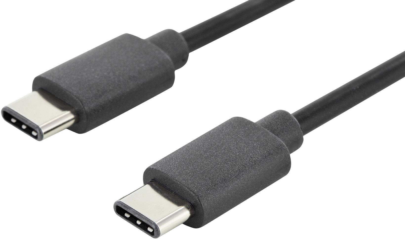Two black USB-C cables with plugs lying side by side. They are suitable for data transfer and charging devices.
