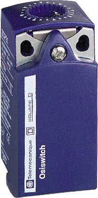 Blue Osiswitch by Telemecanique with metal components and labelling. Main switch for industrial applications.
