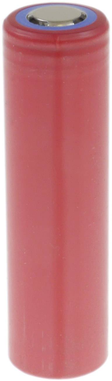 Red, cylindrical battery with metallic contacts at the top.
