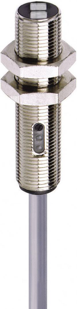 A cylindrical metal pressure sensor with two nuts for mounting and a cable connection at the bottom, suitable for industrial applications.
