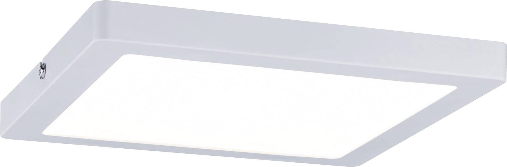 White square, flat LED ceiling light, slightly tilted and visible.