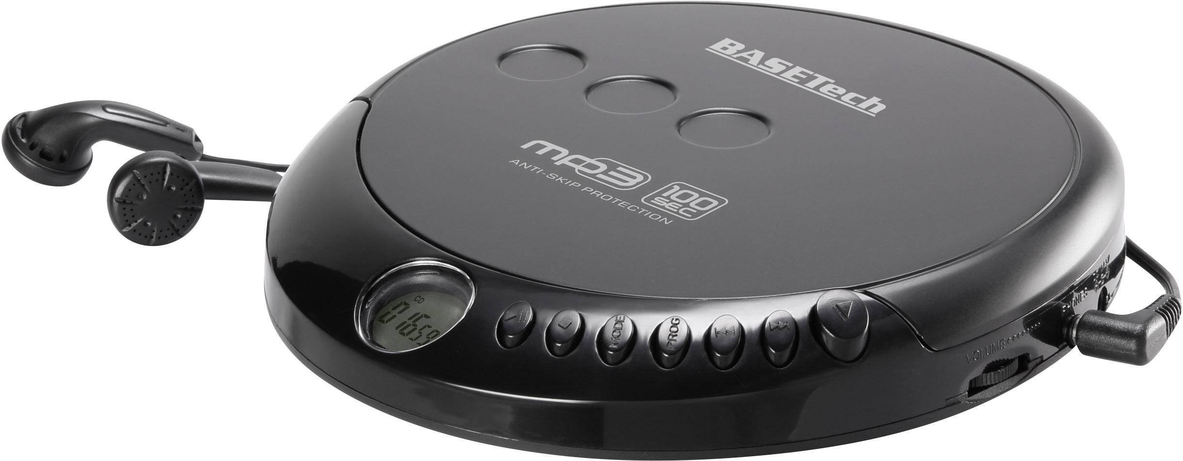 Basetech MPCD-122C Portable CD player CD, CD-R, CD-RW, MP3 Black