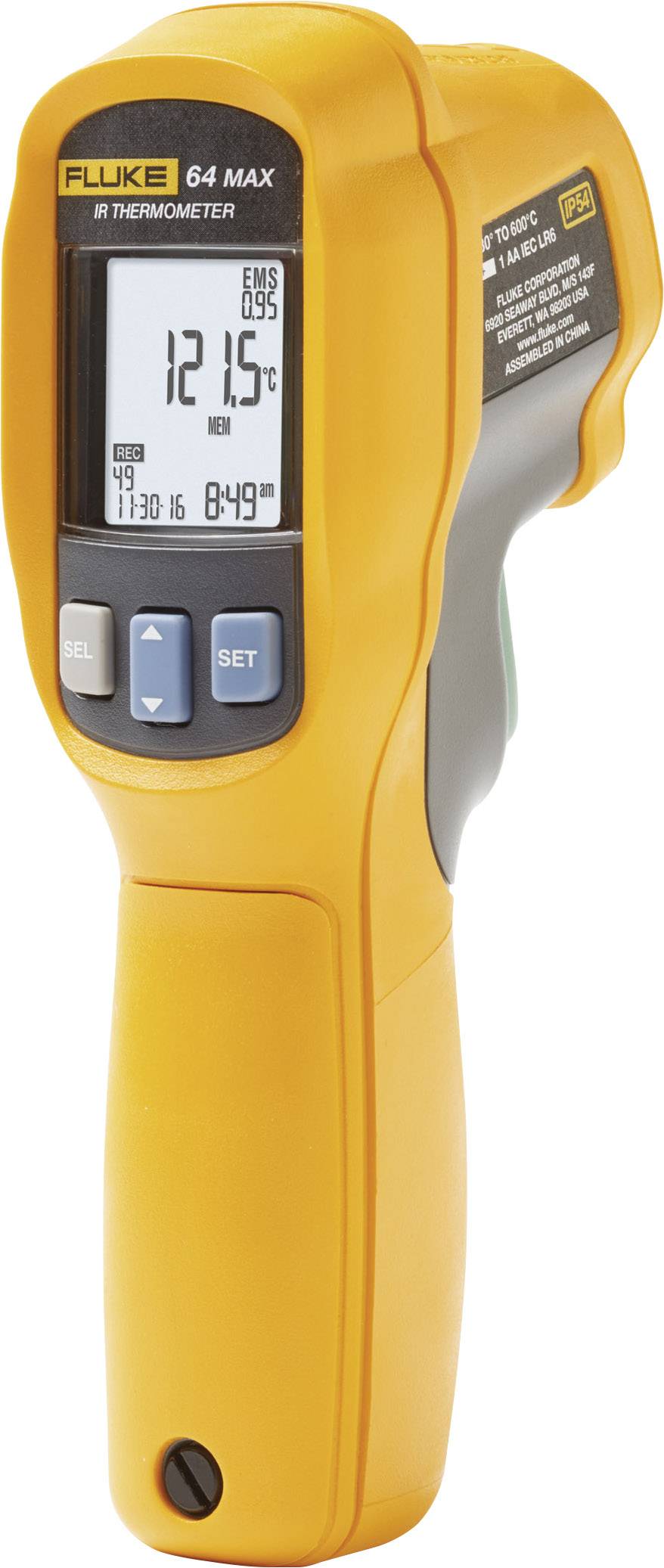 Fluke 64 MAX IR thermometer Display (thermometer) 20:1 -30 - +600 °C Non-contact IR reading, Data logger