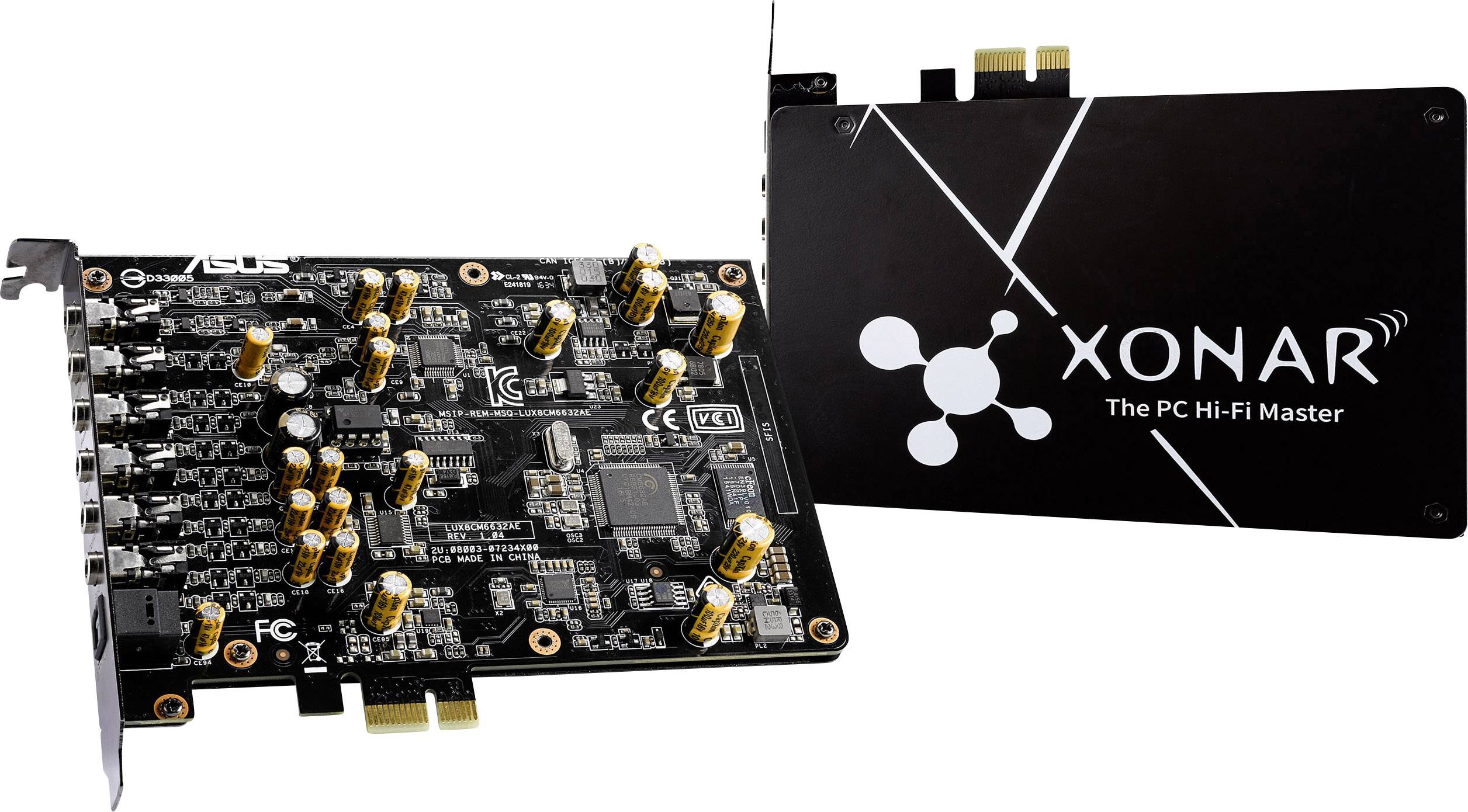 Asus Xonar AE 7.1 Sound card, internal PCIe Digital output, External headphone jacks