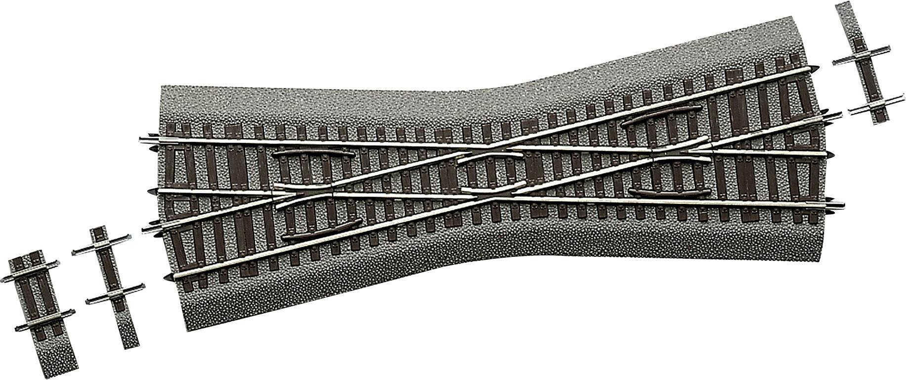 Point of a model railway track that branches in two directions. Suitable for scale-accurate recreations of railway routes.