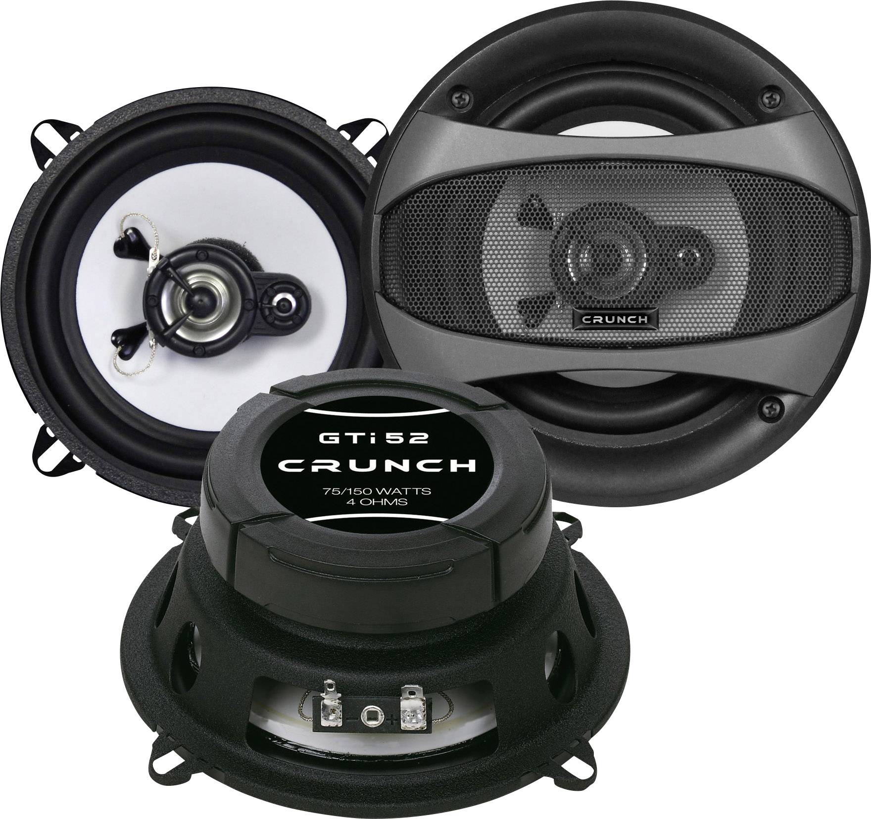 Crunch GTI-52 2-way coaxial flush mount speaker kit 150 W Content: 1 Pair