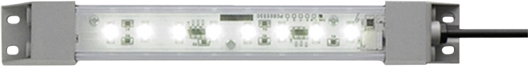 A rectangular LED light with a transparent casing and visible circuit board. Cable on the right side.