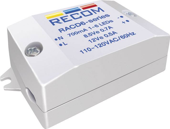 Recom Lighting RACD06-700 Constant current LED driver 6 W 700 mA 8.4 V DC Max. operating voltage: 264 V AC