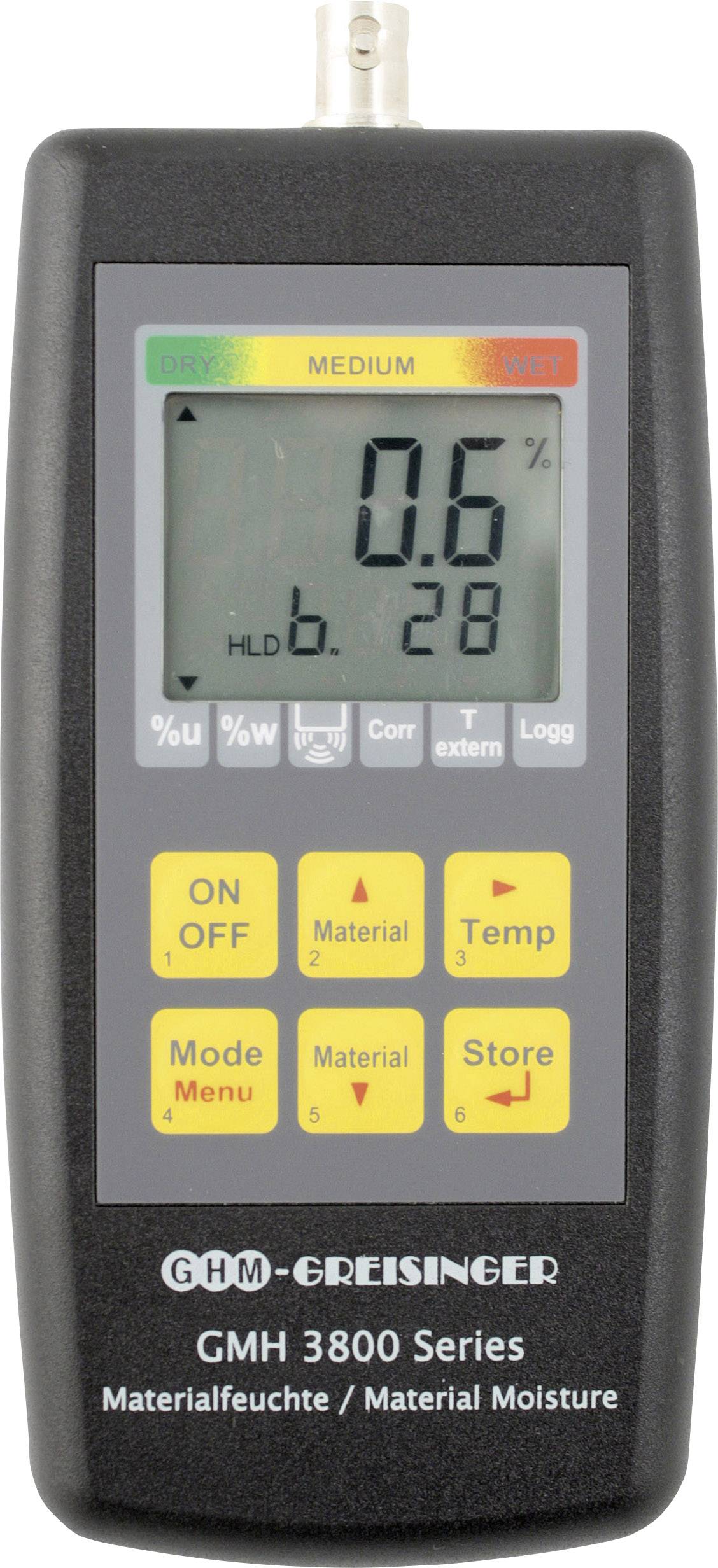 Greisinger GMH3831 Moisture meter Building moisture reading range 0 up to 100 vol% Wood moisture reading range 0 up to 100 vol%