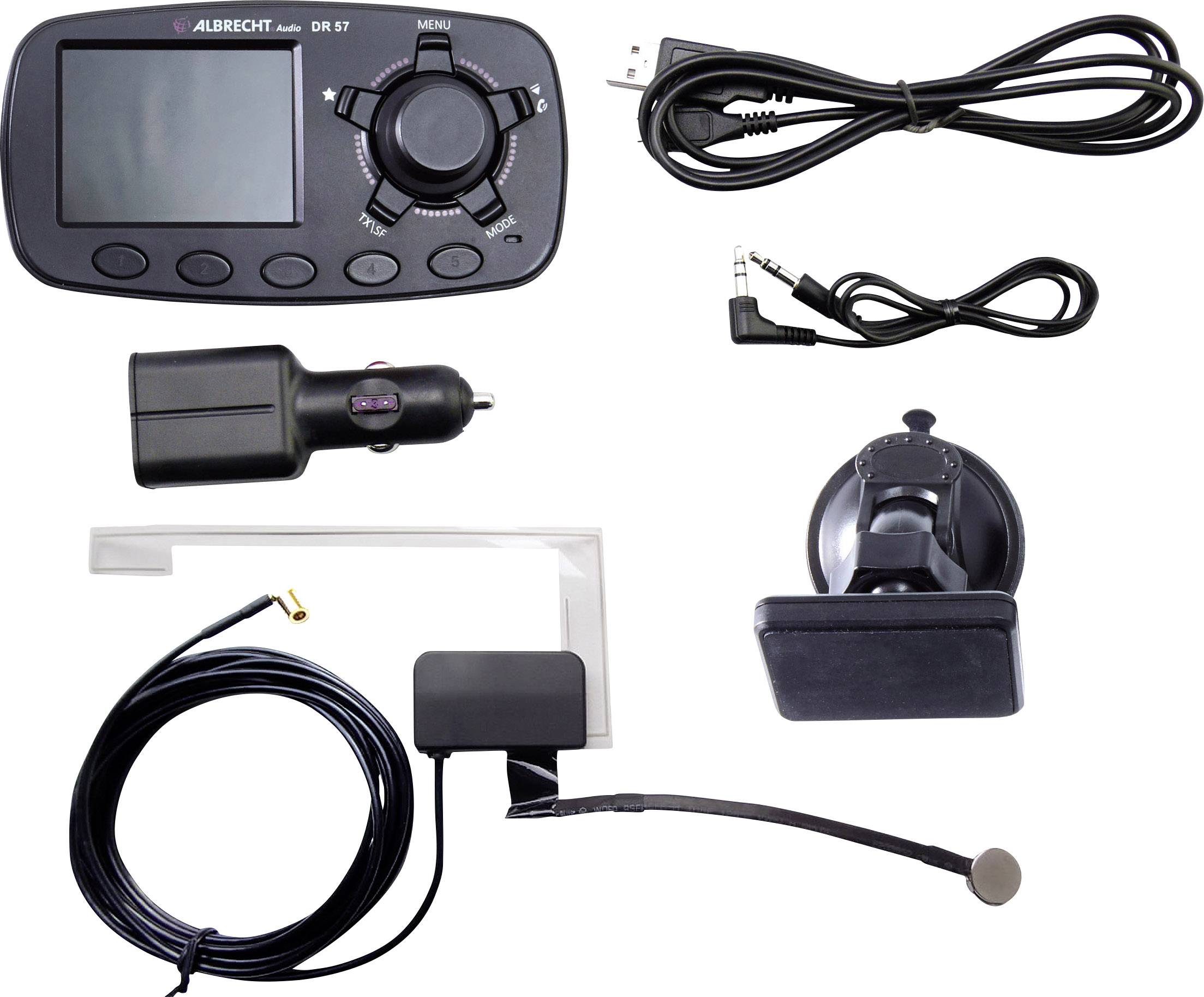 Albrecht DR57 DAB+ receiver Handsfree , Suction cup