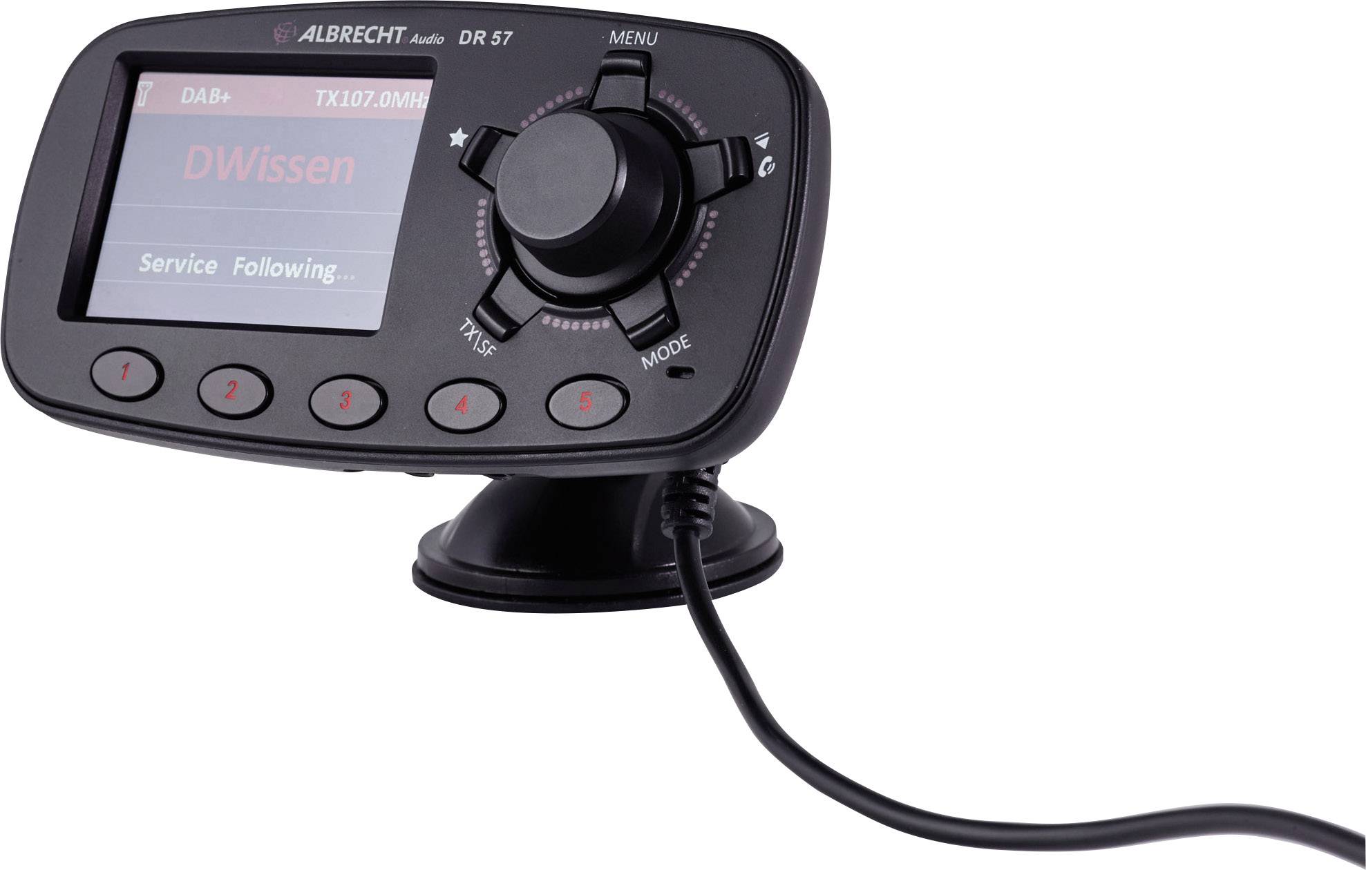 Albrecht DR57 DAB+ receiver Handsfree , Suction cup