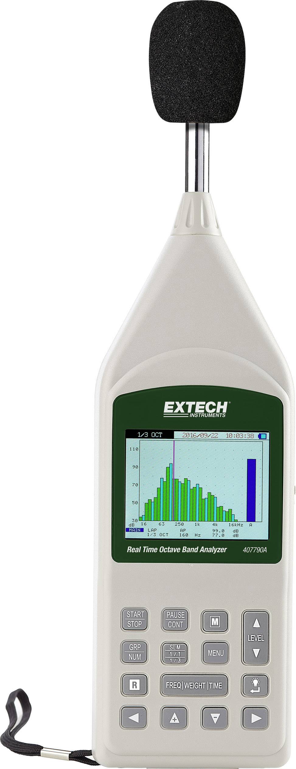 Extech Sound level meter Data logger 407790A 20 - 130 dB 25 Hz - 10 kHz USB