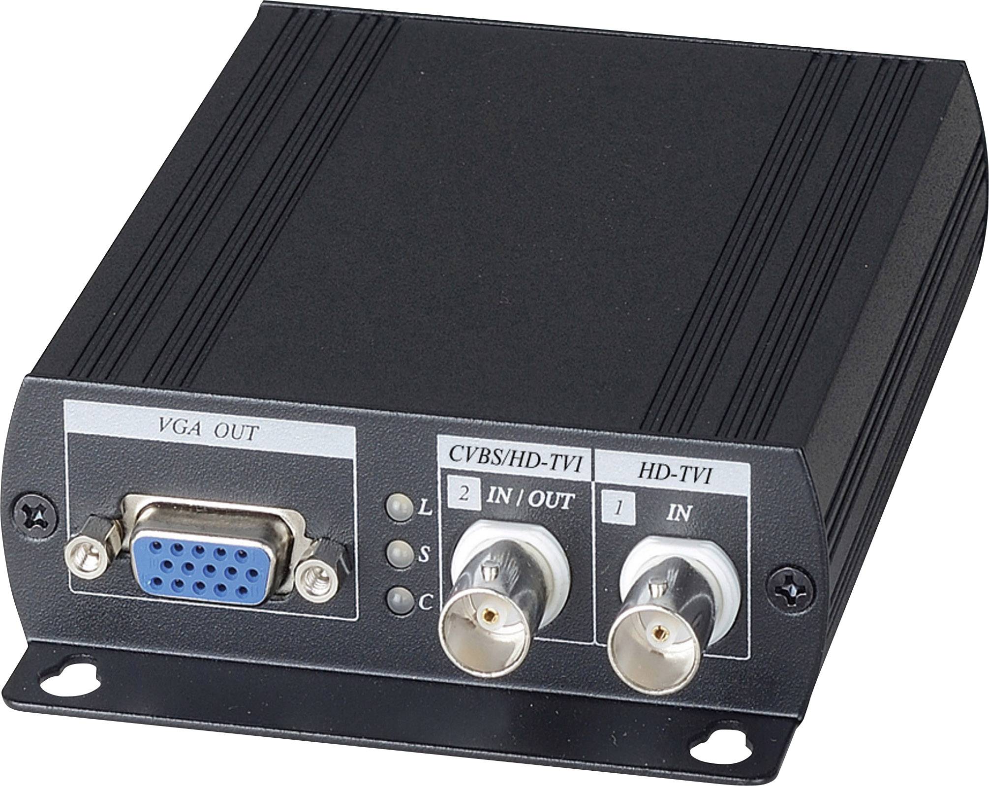 B & S Technology 1590493 1-channel (HD-TVI, AHD, HD-CVI) TVI to HDMI converter