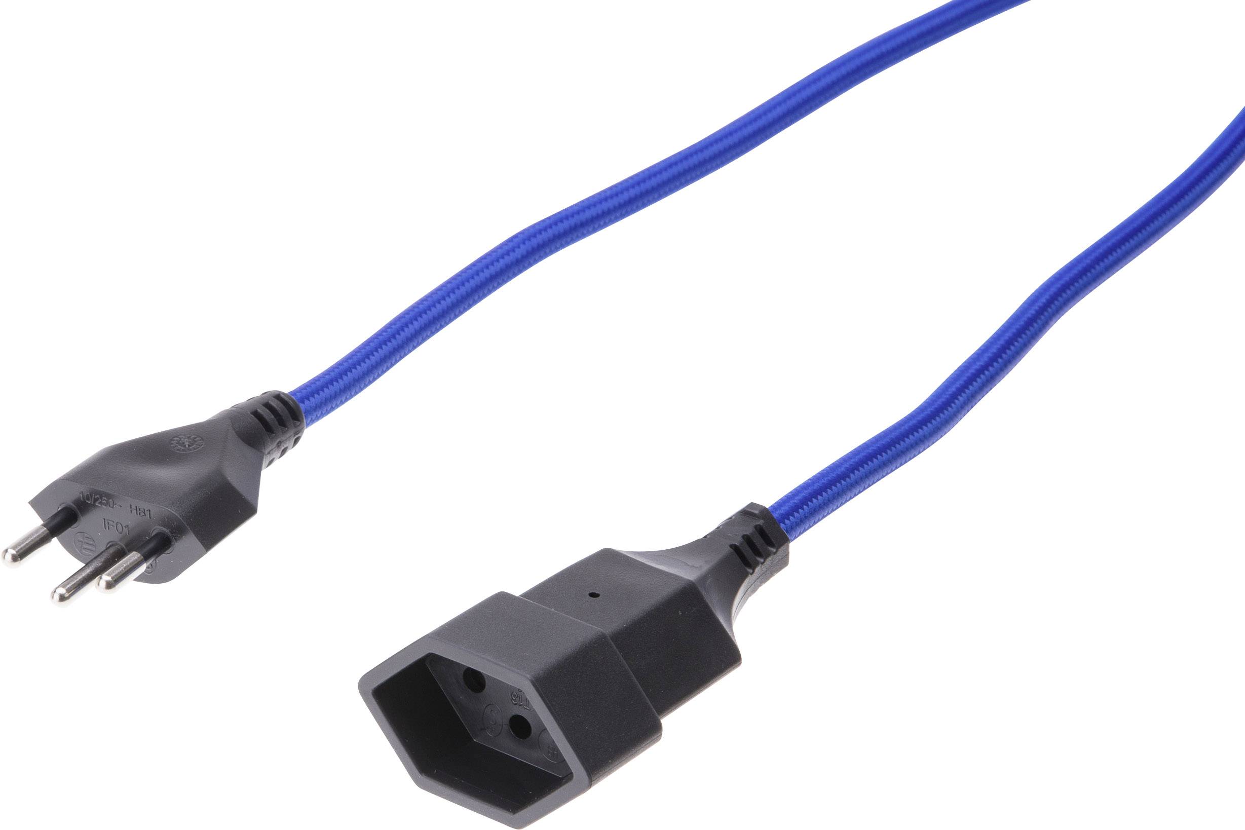 MH MaxTex 114088 Current Cable extension Blue 3.00 m H05VV-F 3G 1,0 mm²