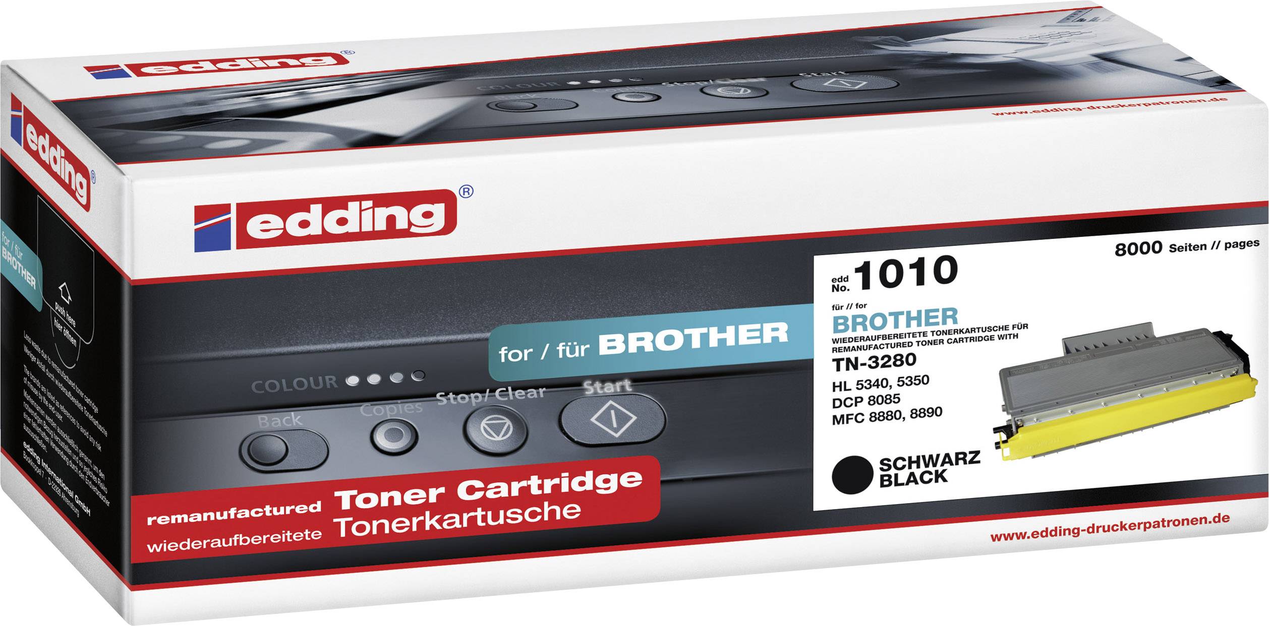 Edding Toner replaced Brother TN-3230, TN-3280 Compatible Black 8000 Sides EDD-100