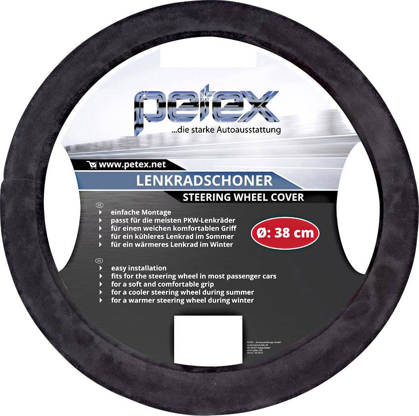 Petex Design 1108 Steering wheel cover Black 36 - 38 cm