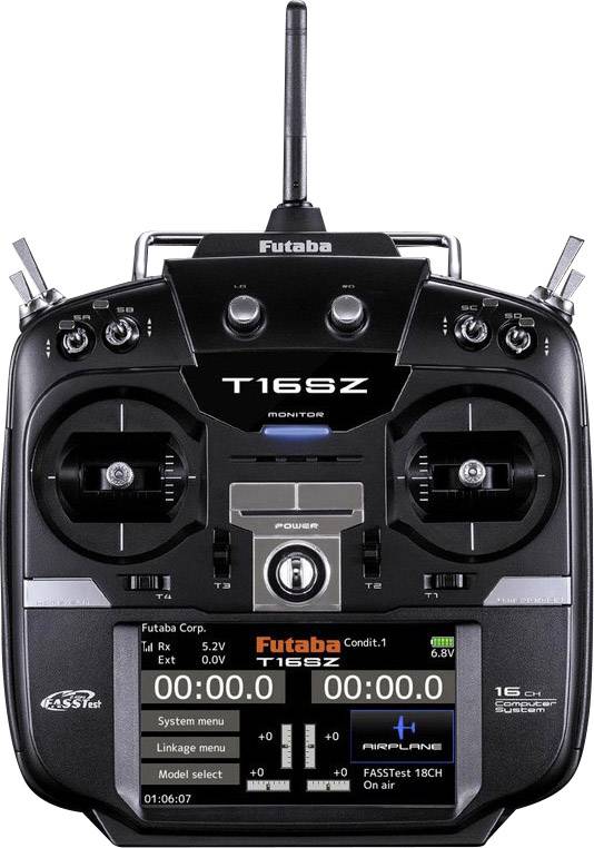 Futaba T16SZ Mode 2 Handheld RC 2,4 GHz No. of channels: 16 Incl. receiver