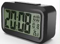 Mebus 42435 Quartz Alarm clock Black Large display