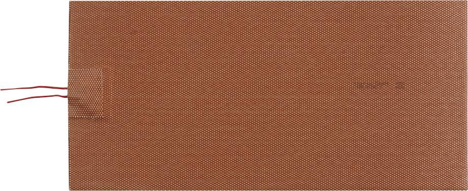Rectangular brown fabric cloth with two red threads on the left side against a white background.
