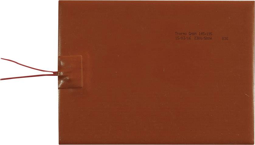 Thermo TECH Silicone Heating foil self-adhesive 230 V DC, 230 V AC 500 W IP rating IPX7 (L x W) 195 mm x 145 mm