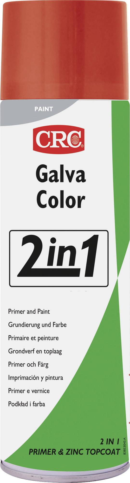 CRC 20566-AD GALVACOLOR anti-corrosion paint with double effect the FIRE RED RAL 3000 500 ml