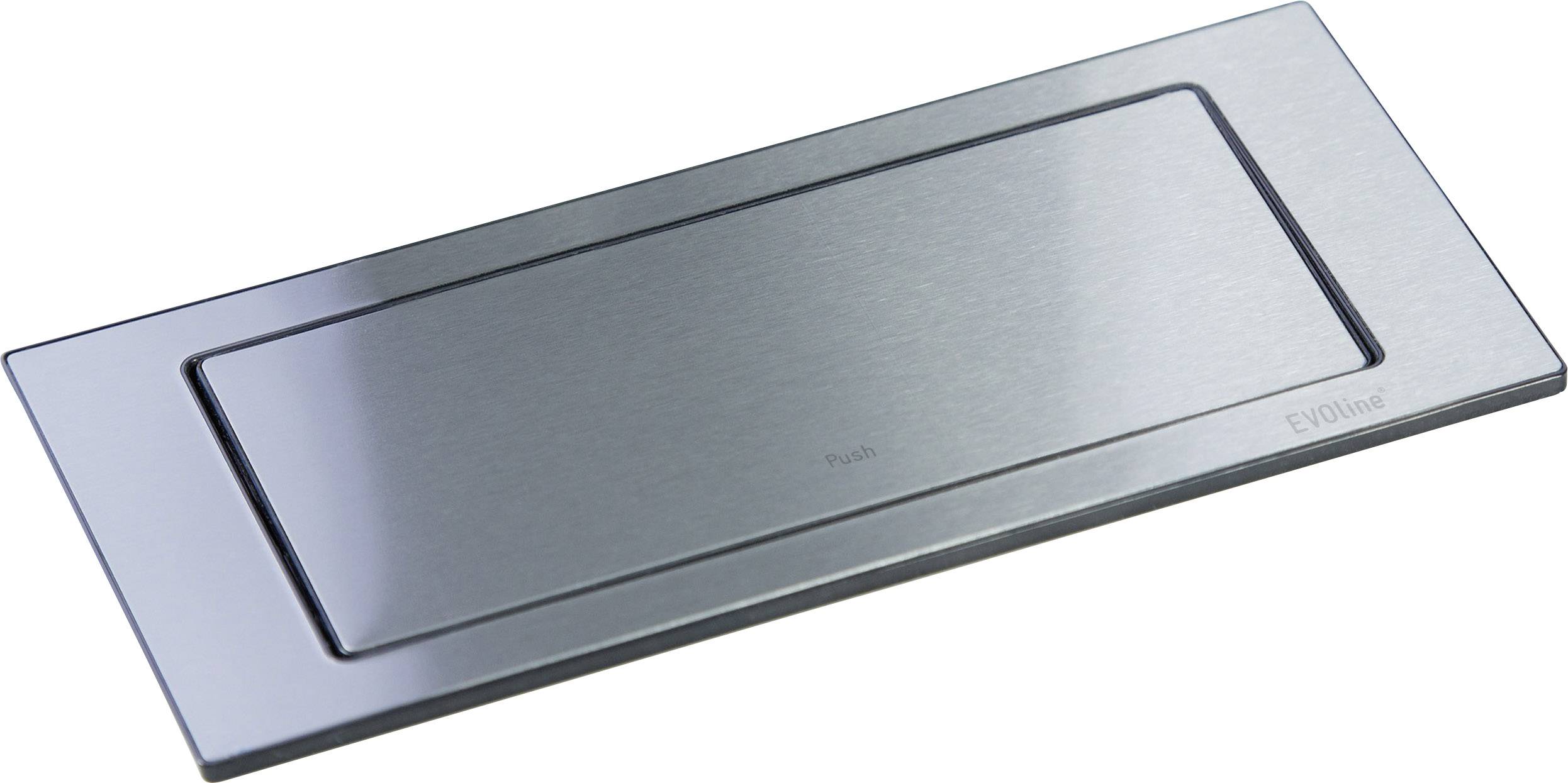 EVOline 106385 Built-in power strip Stainless steel (brushed) PG connector 1 pc(s)