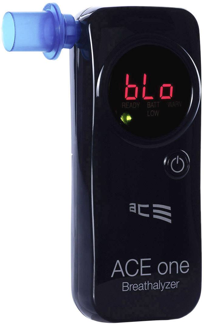 ACE one Breathalyser Black 0 up to 4 ‰ Incl. display, Countdown function, Selectable SI units