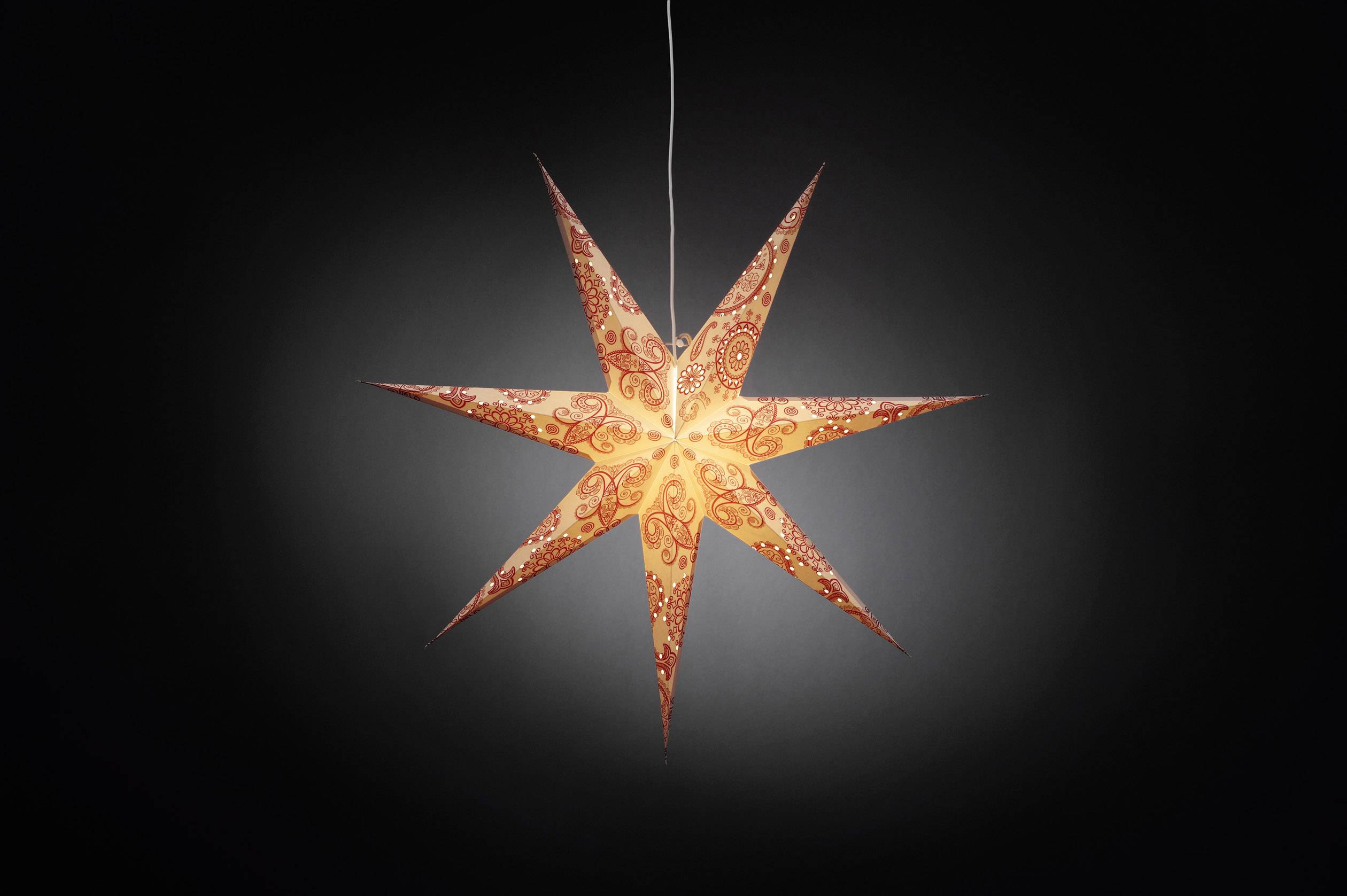 Konstsmide 2983-250 Christmas star White Light bulb, LED (monochrome) White, Red incl. punched motifs, incl. switch