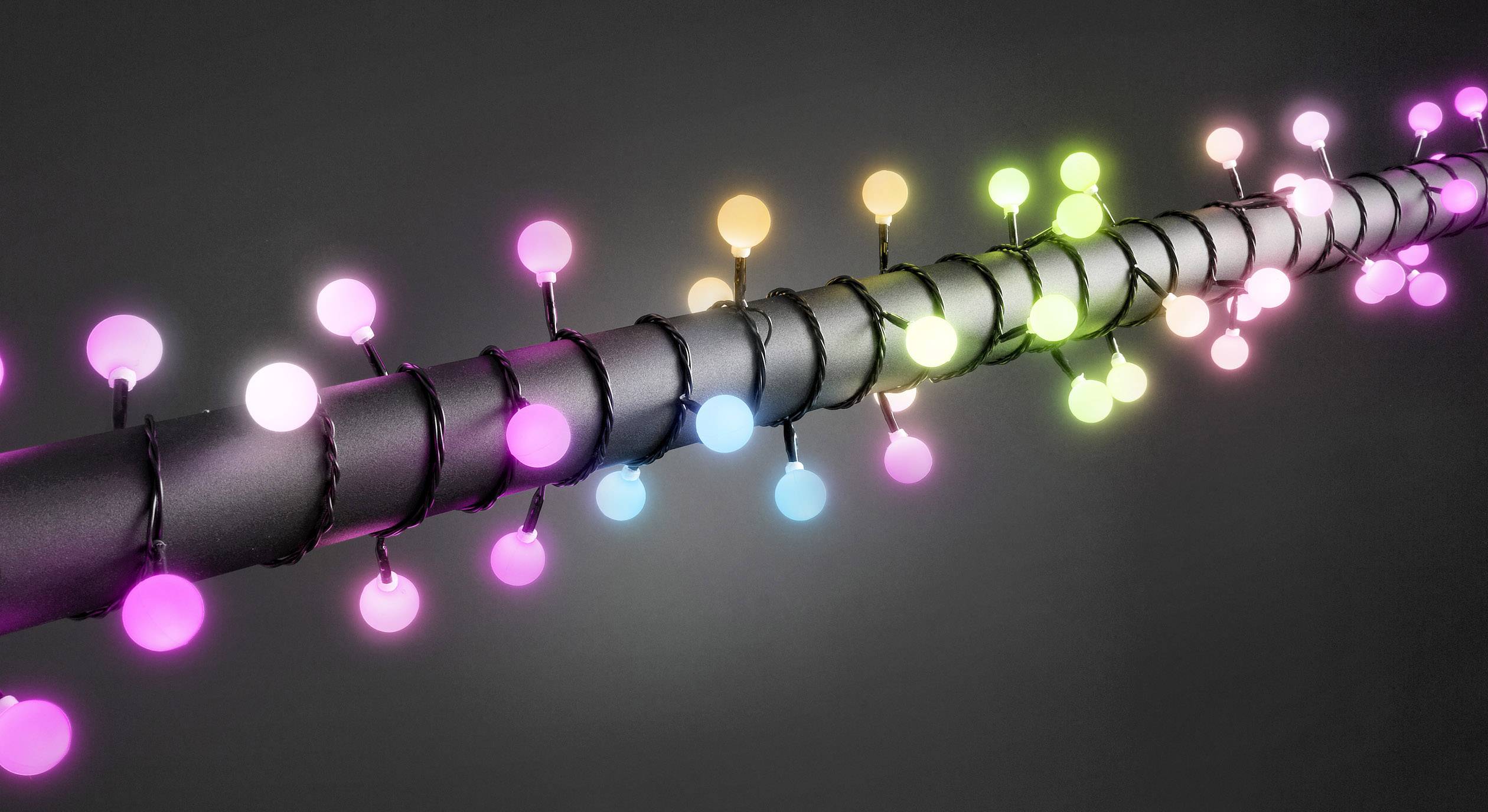 Konstsmide 3694-500 Holiday lights (mini) Outside mains-powered No. of bulbs 40 LED (monochrome) RGB Illuminated length: 3.9 m