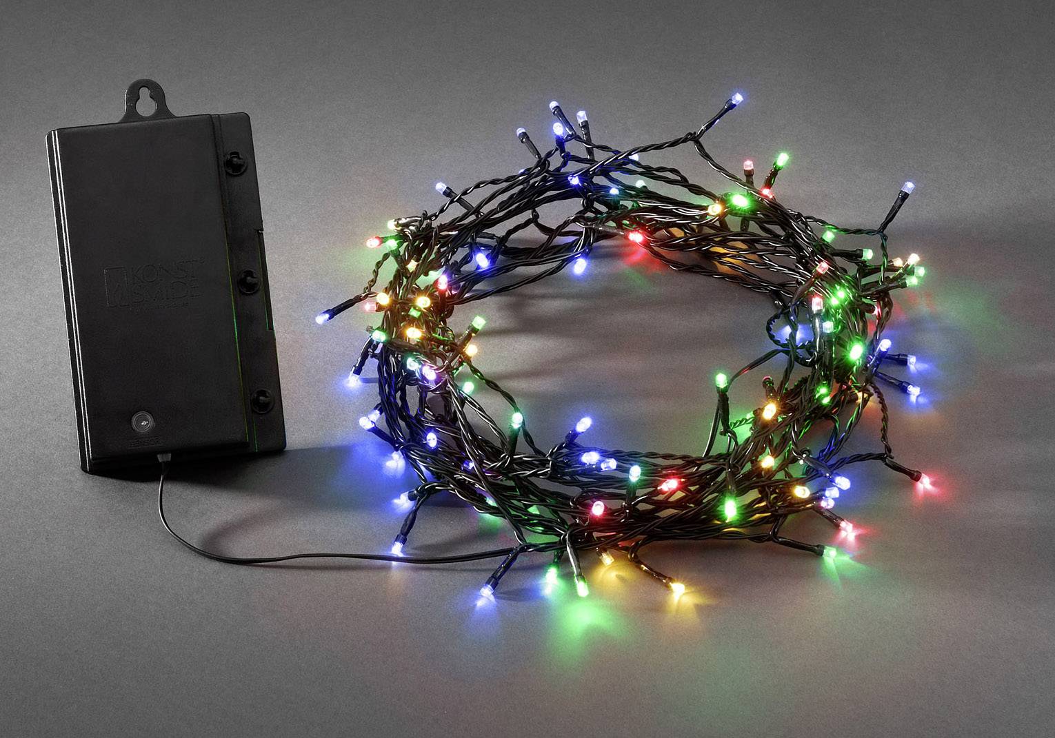 Konstsmide 3733-500 Micro holiday lights Outside battery-powered No. of bulbs 240 LED (monochrome) Multi-colour Illuminated