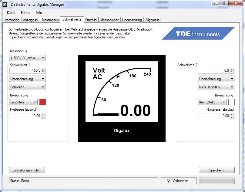 TDE Instruments Digalox DPM72-MP Digital rack-mount meter