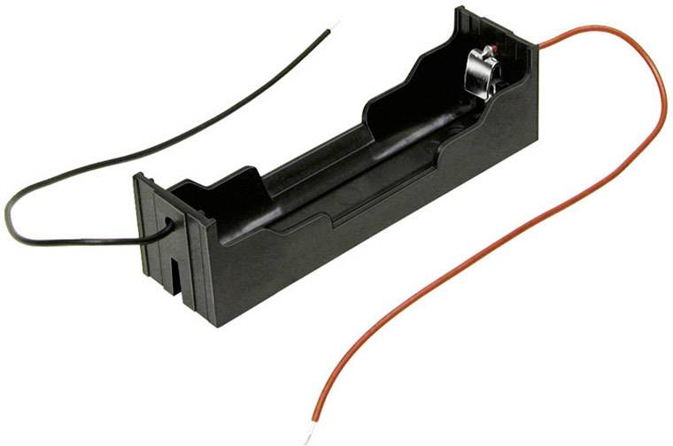 MPD BH-18650-W Battery tray 1x 18650 Cable (L x W x H) 78 x 21 x 21 mm
