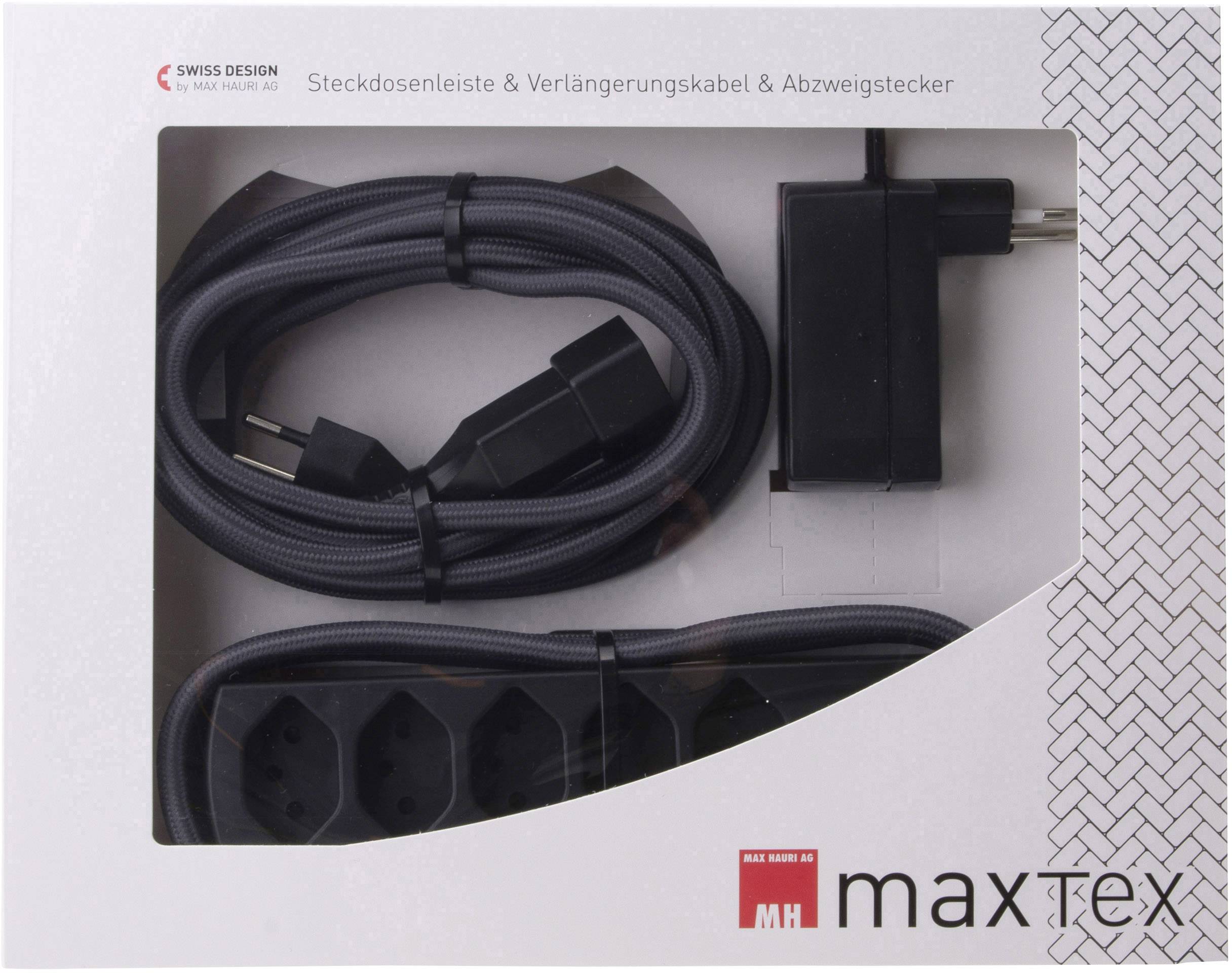 Max Hauri AG 125381 Current Cable extension Anthracite, Black 3.00 m