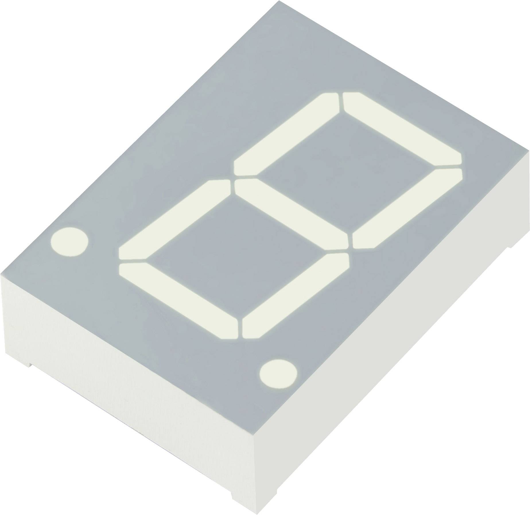 Eine einzelne 7-Segment-Anzeige zeigt die Zahl '8'. Sie wird häufig in elektronischen Geräten zur Darstellung von Ziffern verwendet.