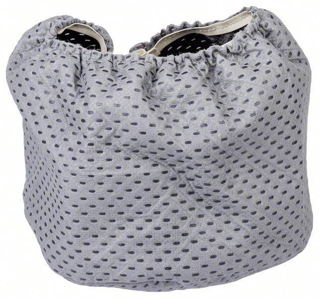 Grey, structured object with a perforated pattern and elastic edge, potentially a protective cover or casing.