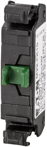 A black and green electrical switch by ETON, Model M22-K10, for industrial applications.
