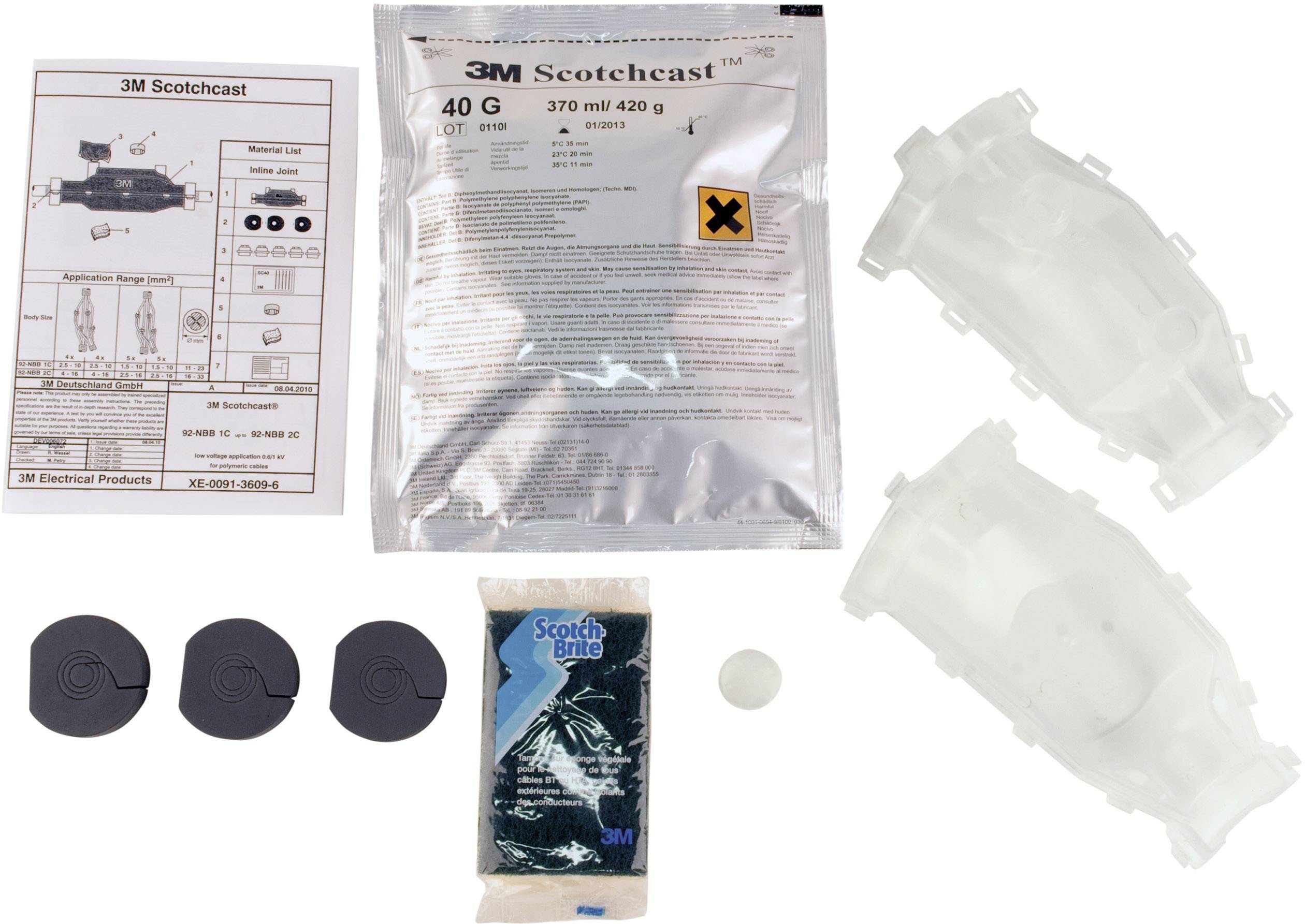 3M 92-NBB0 Cable sleeve Cable Ø range: 9 - 18 mm Content: 1 pc(s)