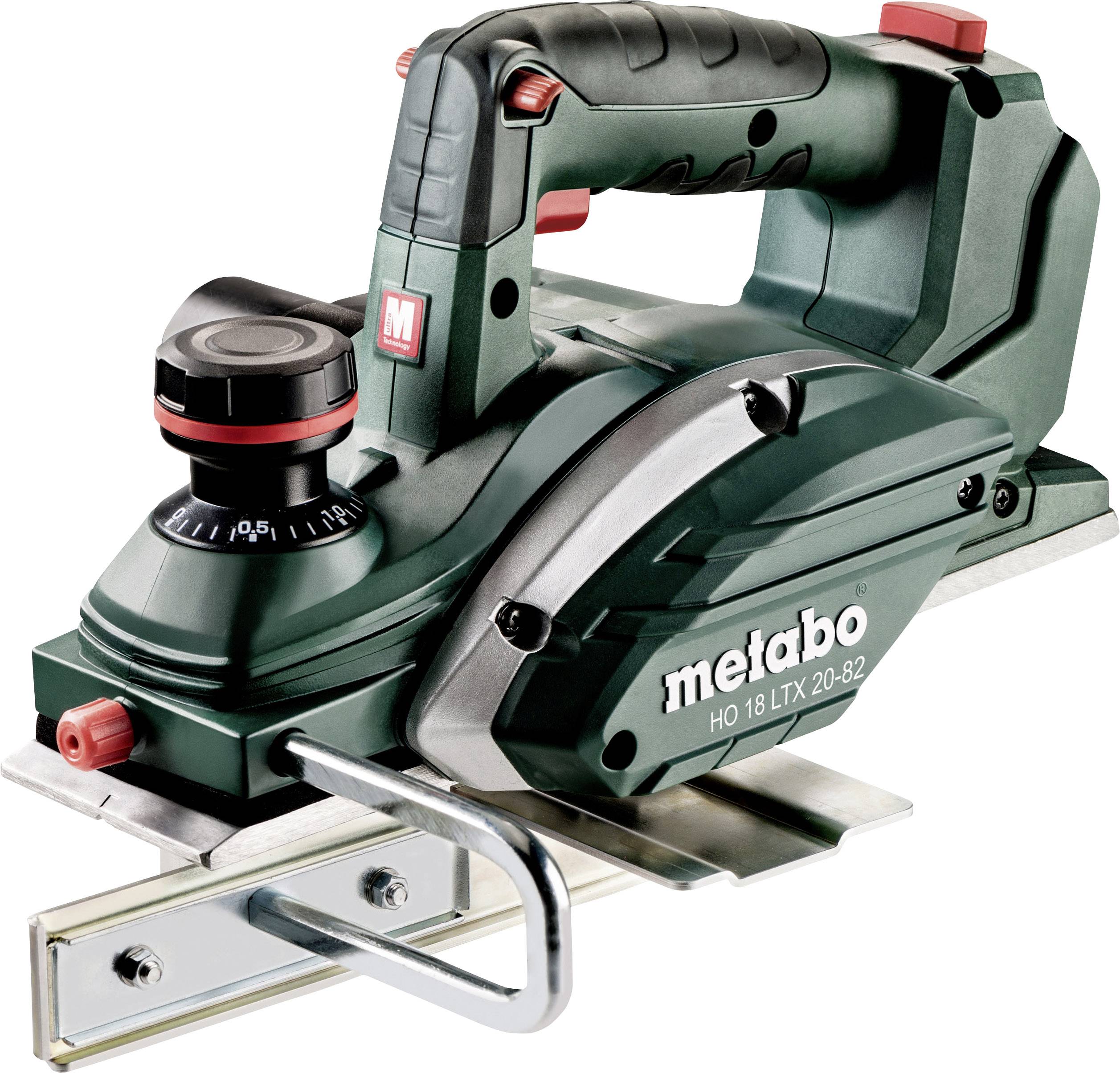 Cordless planer incl. case, w/o battery, w/o charger Plane width: 82 mm 18 V Metabo HO 18 LTX 20-82 Fold depth (max.): 9 mm