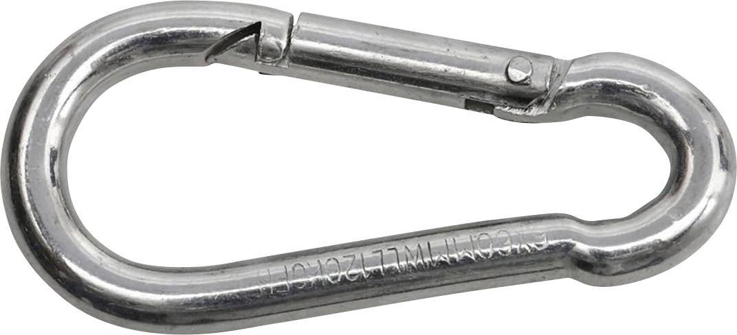 SWG 680 154 801 80 Fire brigade spring hook, galvanized steel (L x W) 100 mm x 10 mm