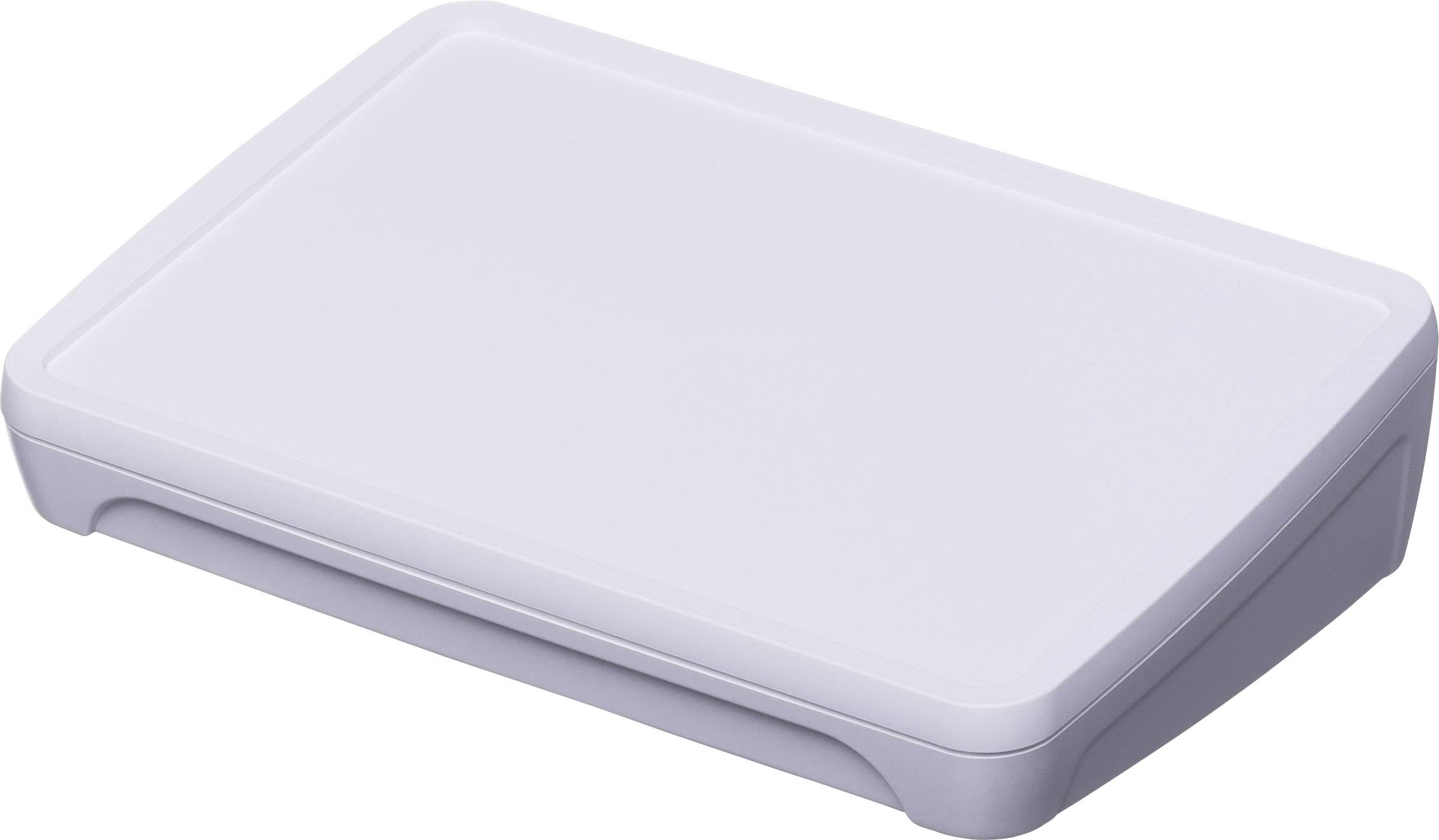 A white rectangular device cover with slightly rounded corners, likely for an electronic device.