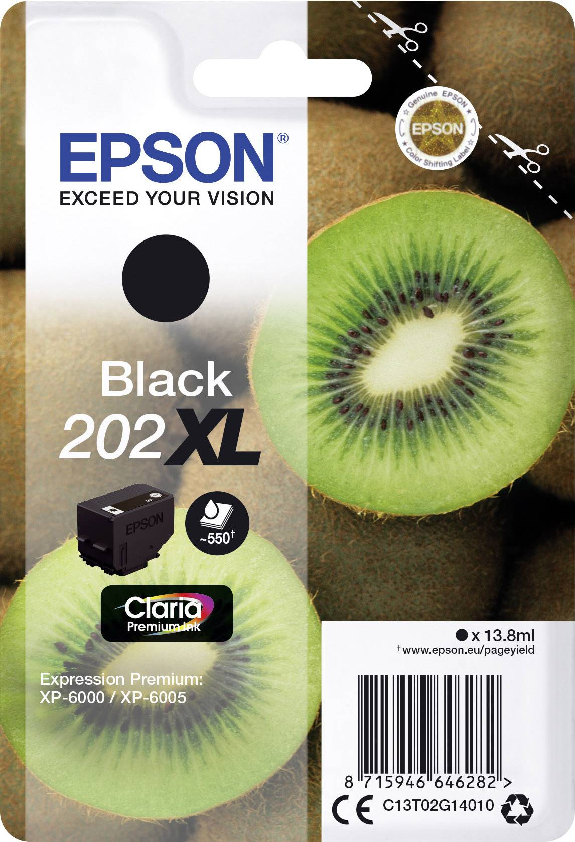 Epson Ink T02G1, 202XL Original Black C13T02G14010