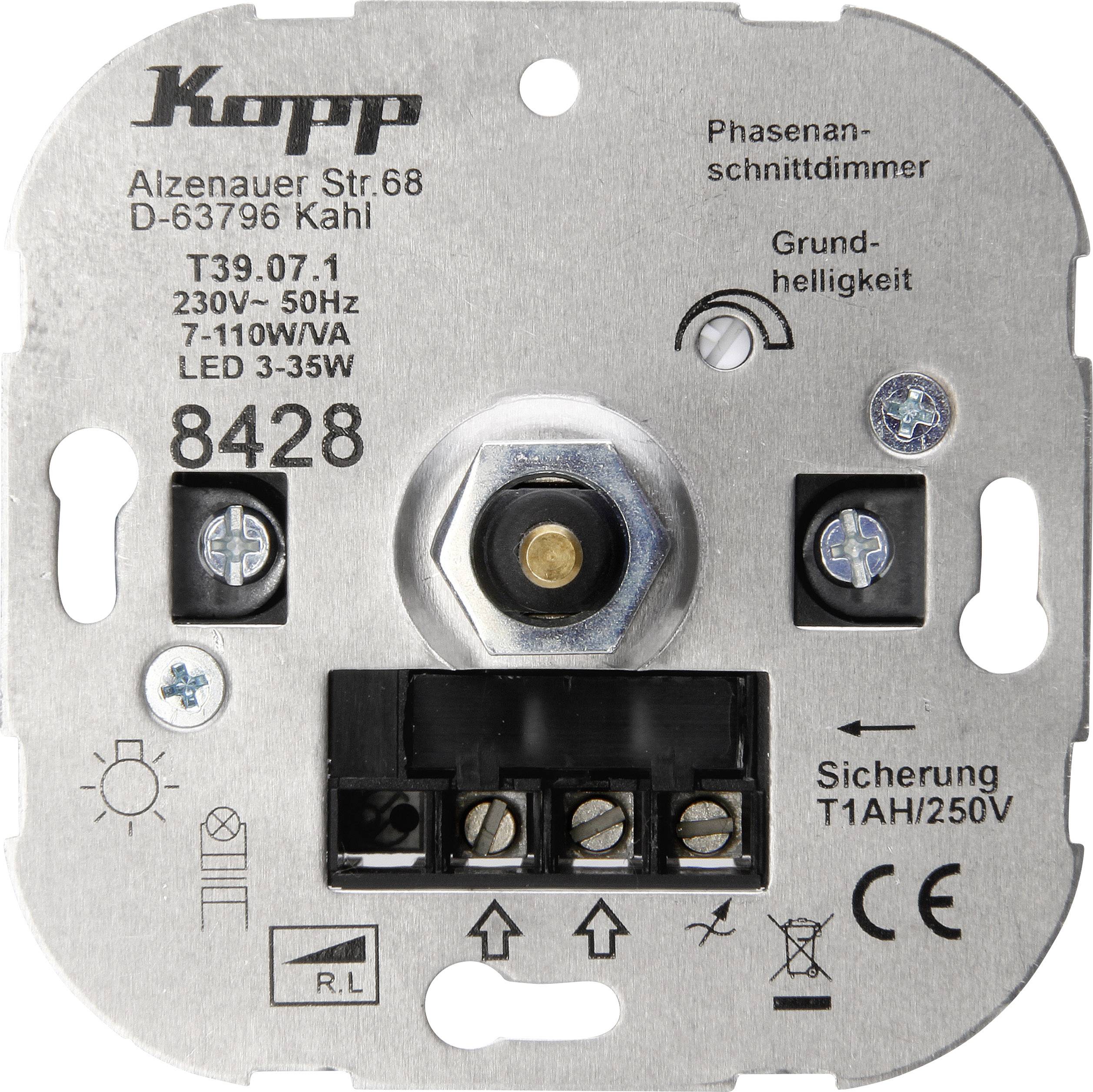 Kopp 1-piece Insert Dimmer ATHENIS Aluminium 842800187 1 pc(s)