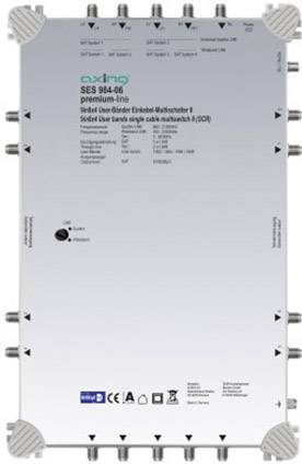 Axing SES 984-06 SAT single cable multiswitch Inputs (multiswitches): 9 (8 SAT/1 terrestrial) No. of participants: 8