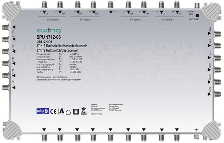 Axing SPU 1712-06 SAT cascade multiswitch No. of participants: 12