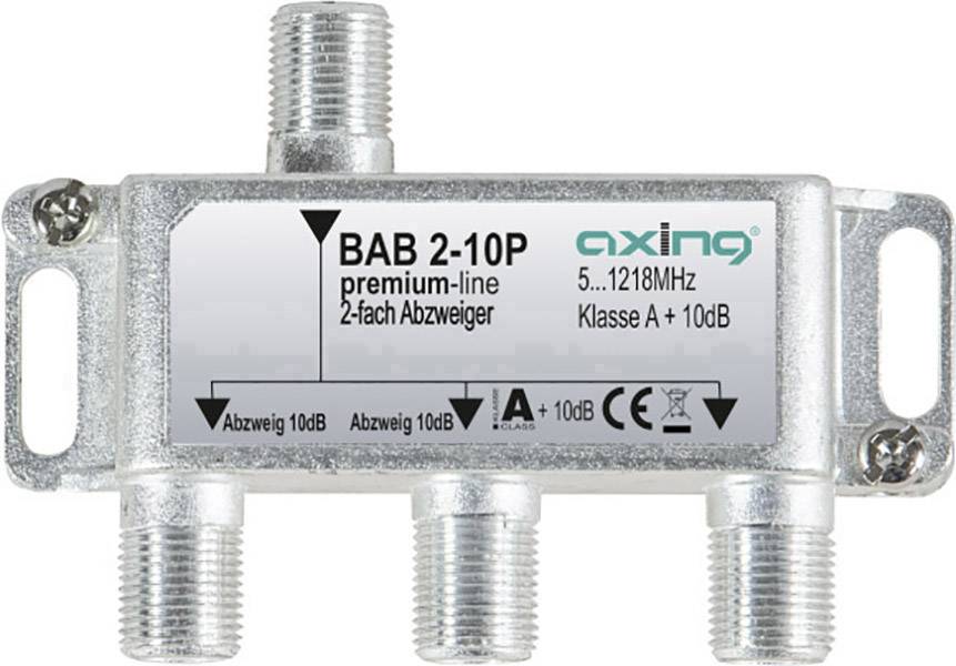 Axing BAB 2-10P Cable TV splitter 2-way 5 - 1218 MHz