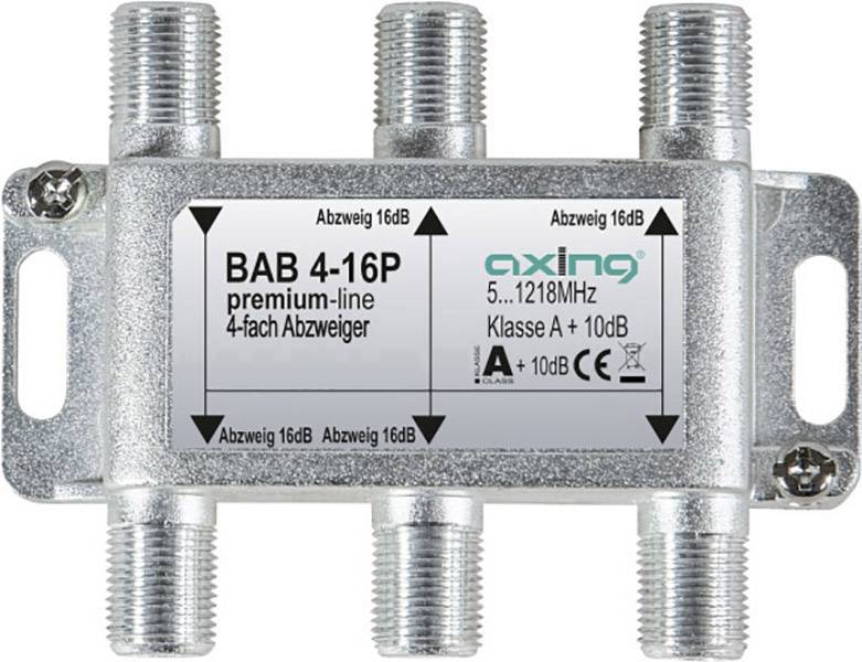Axing BAB 4-16P Cable TV splitter 4-way 5 - 1218 MHz