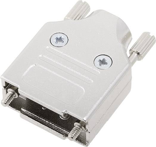 Metal casing for a D-Sub connector with screw locks.