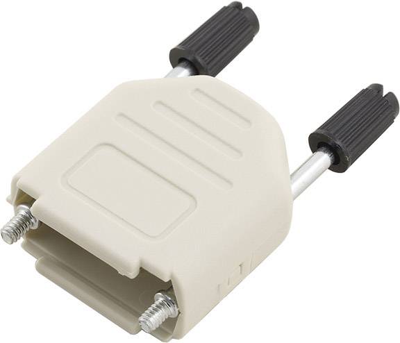 A serial adapter with a plastic casing and two screw terminals. Used for connecting cables or devices with different connectors.