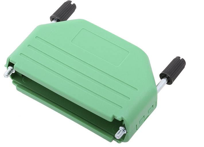 Green cable stripper with two black handles. Primarily used for removing the plastic insulation from cables.